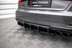 Maxton Parts - Heckansatz Diffusor passend für Audi S3 Sportback 8V FL schwarz matt