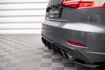 Maxton Parts - Heckansatz Diffusor passend für Audi S3 Sportback 8V FL schwarz matt