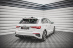 Maxton Parts - Heckansatz Diffusor passend für Audi S3 Sportback 8Y schwarz Hochglanz