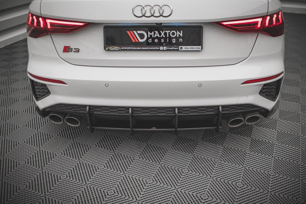 Maxton Parts - Heckansatz Diffusor passend für Audi S3 Sportback 8Y schwarz matt