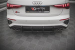 Maxton Parts - Heckansatz Diffusor passend für Audi S3 Sportback 8Y schwarz matt
