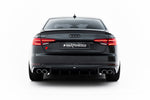 Maxton Parts - Heckansatz Diffusor passend für Audi S4 Limousine / Avant B9 schwarz Hochglanz