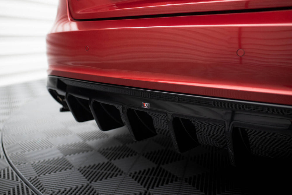 Maxton Parts - Heckansatz Diffusor passend für Audi S5 Sportback 8T schwarz Hochglanz