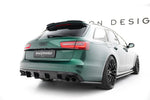 Maxton Parts - Heckansatz Diffusor passend für Audi S6 Avant C7 schwarz Hochglanz