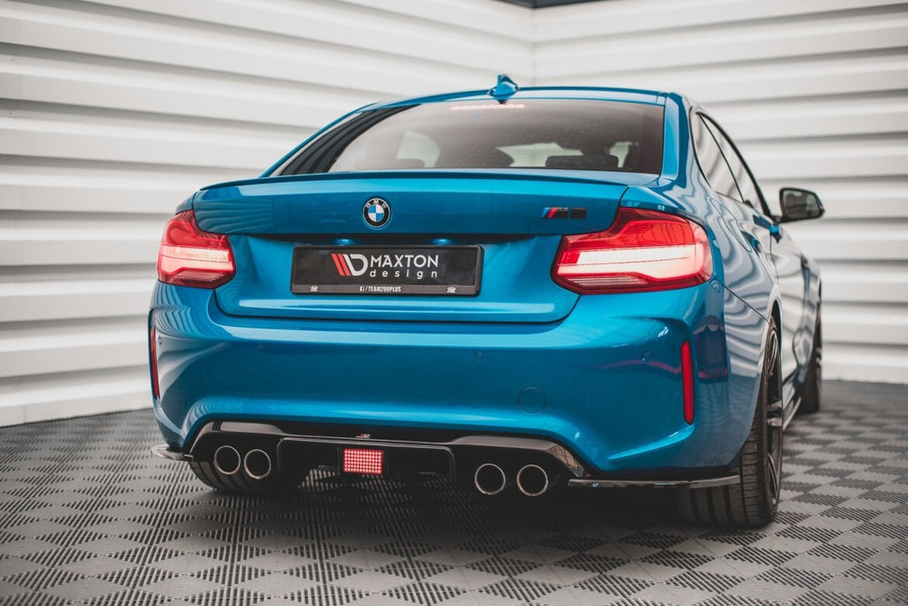 Maxton Parts - Heckansatz Diffusor passend für BMW M2 F87 schwarz Hochglanz