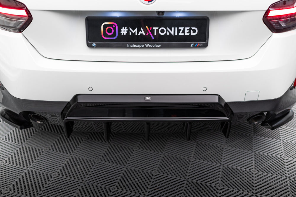Maxton Parts - Heckansatz Diffusor passend für BMW M240i Coupe G42 schwarz Hochglanz
