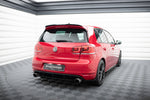 Maxton Parts - Heckansatz Diffusor passend für &amp; Diffusor Flaps passend für VW Golf 6 GTI / 35TH schwarz matt