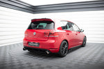 Maxton Parts - Heckansatz Diffusor passend für &amp; Diffusor Flaps passend für VW Golf 6 GTI / 35TH schwarz matt