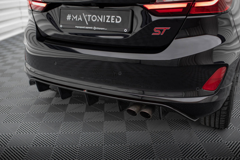 Maxton Parts - Heckansatz Diffusor passend für Ford Fiesta Mk8 ST schwarz Hochglanz