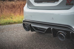 Maxton Parts - Heckansatz Diffusor passend für Ford Fiesta ST mk8 schwarz Hochglanz+Milltek Sport Auspuffverlängerung poliert