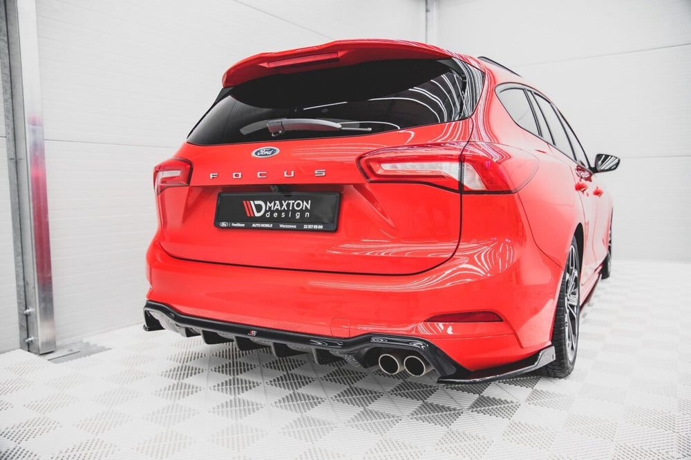 Maxton Parts - Heckansatz Diffusor passend für Ford Focus ST-Line Kombi Mk4 schwarz Hochglanz