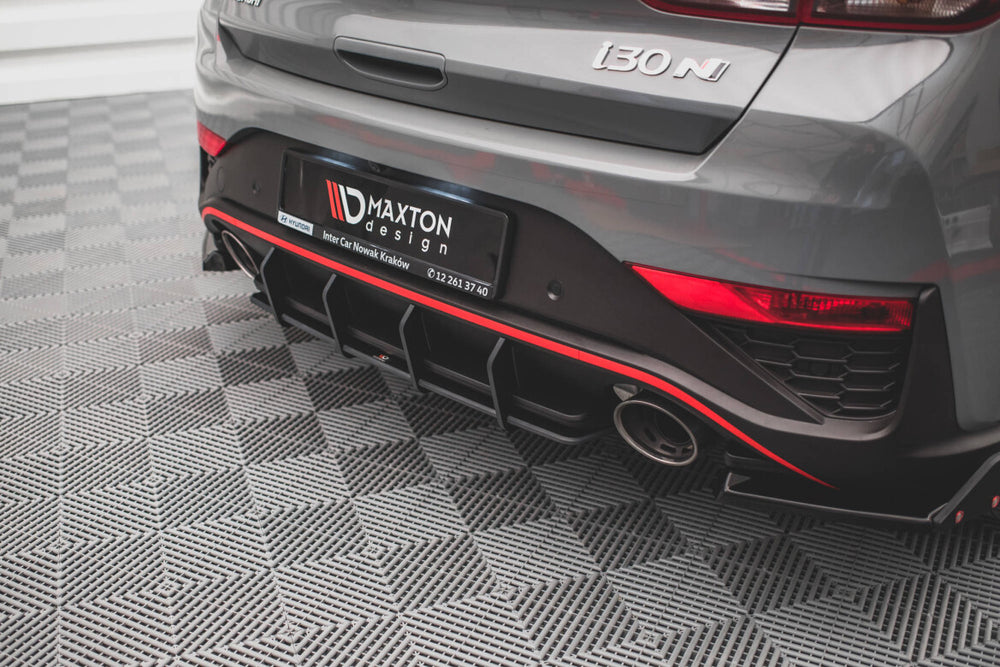 Maxton Parts - Heckansatz Diffusor passend für Hyundai I30 N Hatchback Mk3 FL schwarz matt