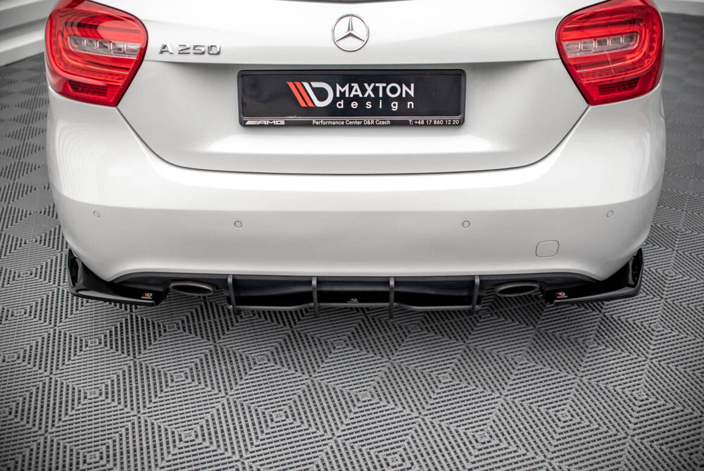Maxton Parts - Heckansatz Diffusor passend für Mercedes A W176 schwarz matt