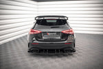 Maxton Parts - Heckansatz Diffusor passend für Mercedes A35 AMG Hatchback W177 roter Kern + Hochglanz Flaps
