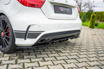 Maxton Parts - Heckansatz Diffusor passend für Mercedes A45 AMG W176 schwarz Hochglanz