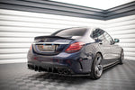Maxton Parts - Heckansatz Diffusor passend für Mercedes-AMG C 43 Limousine W205 FL schwarz matt