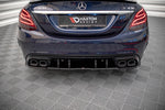 Maxton Parts - Heckansatz Diffusor passend für Mercedes-AMG C 43 Limousine W205 FL schwarz matt