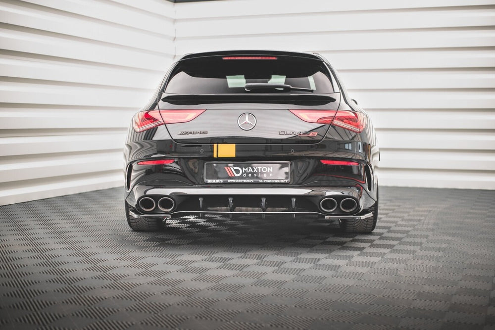 Maxton Parts - Heckansatz Diffusor passend für Mercedes-AMG CLA 35 Aero / 45 Aero C118 schwarz Hochglanz