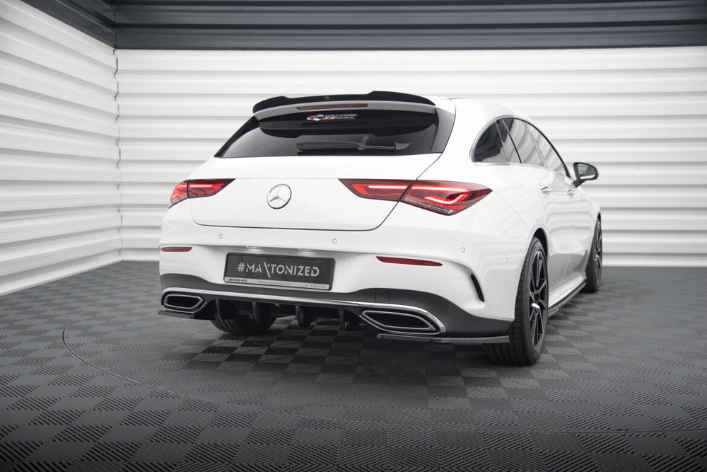 Maxton Parts - Heckansatz Diffusor passend für Mercedes CLA AMG-Line X118 schwarz Hochglanz