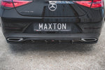 Maxton Parts - Heckansatz Diffusor passend für Mercedes CLS AMG-Line C257 schwarz Hochglanz