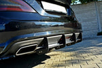 Maxton Parts - Heckansatz Diffusor passend für Mercedes CLS C218 AMG LINE schwarz matt