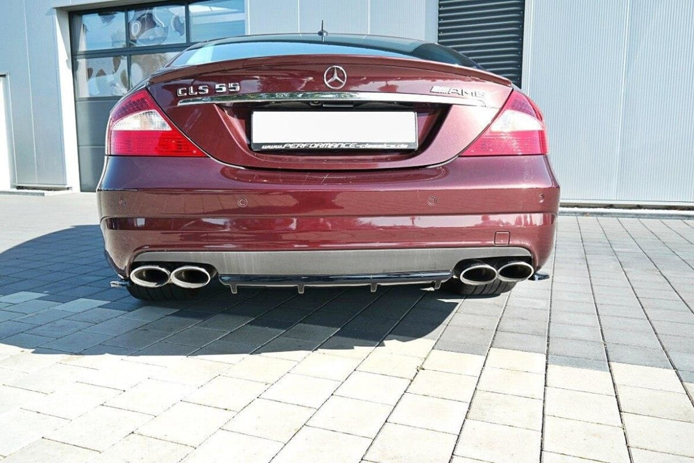 Maxton Parts - Heckansatz Diffusor passend für Mercedes CLS C219 55AMG schwarz Hochglanz