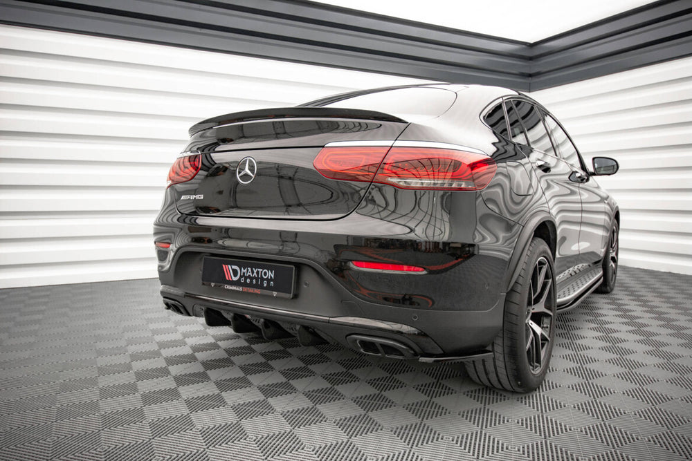 Maxton Parts - Heckansatz Diffusor passend für Mercedes GLC Coupe AMG-Line C253 FL schwarz Hochglanz