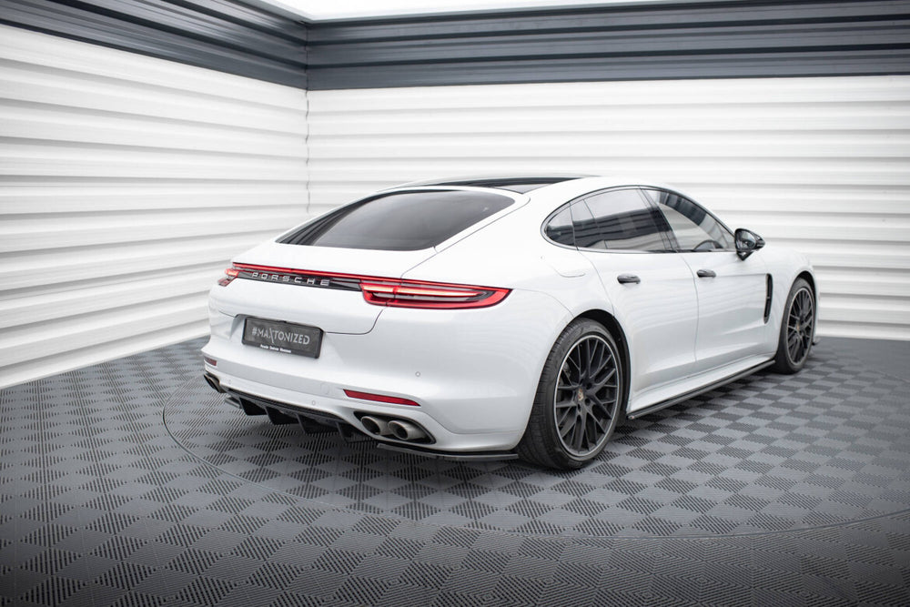 Maxton Parts - Heckansatz Diffusor passend für Porsche Panamera GTS 971 schwarz Hochglanz