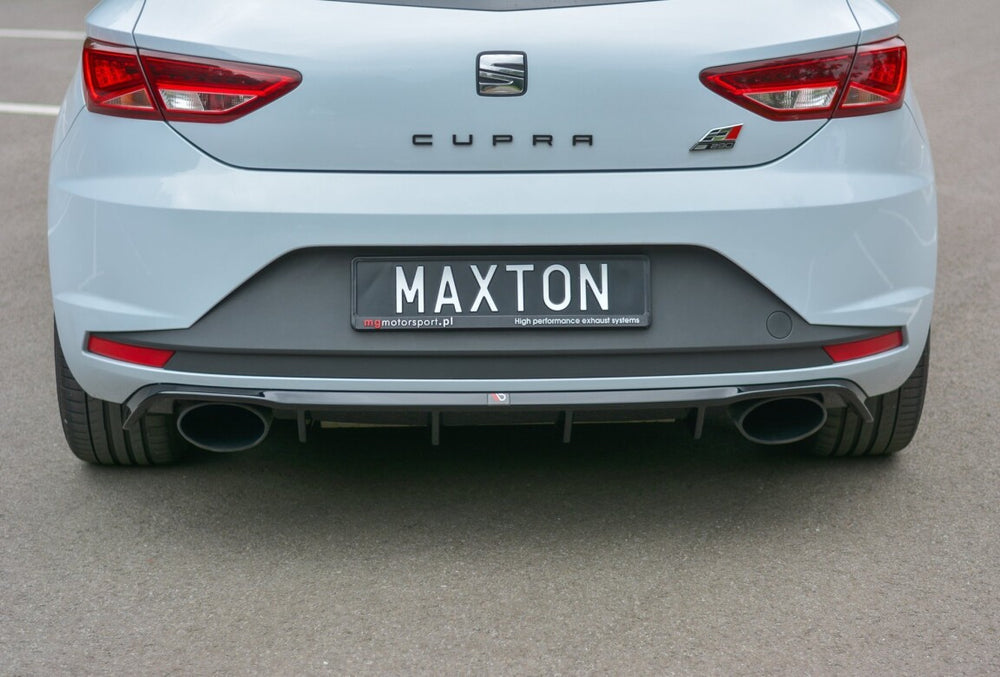 Maxton Parts - Heckansatz Diffusor passend für Seat Leon III CUPRA schwarz Hochglanz