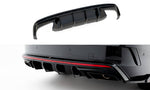 Maxton Parts - Heckansatz Diffusor passend für Skoda Octavia RS Liftback / Combi Mk4 FL schwarz Hochglanz
