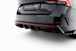 Maxton Parts - Heckansatz Diffusor passend für Skoda Octavia RS Liftback / Combi Mk4 FL schwarz Hochglanz