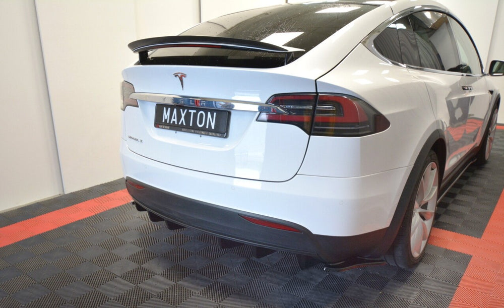 Maxton Parts - Heckansatz Diffusor passend für Tesla MODEL X schwarz Hochglanz