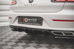 Maxton Parts - Heckansatz Diffusor passend für VW Arteon R-Line Limousine / Shooting Brake Mk1 FL schwarz Hochglanz