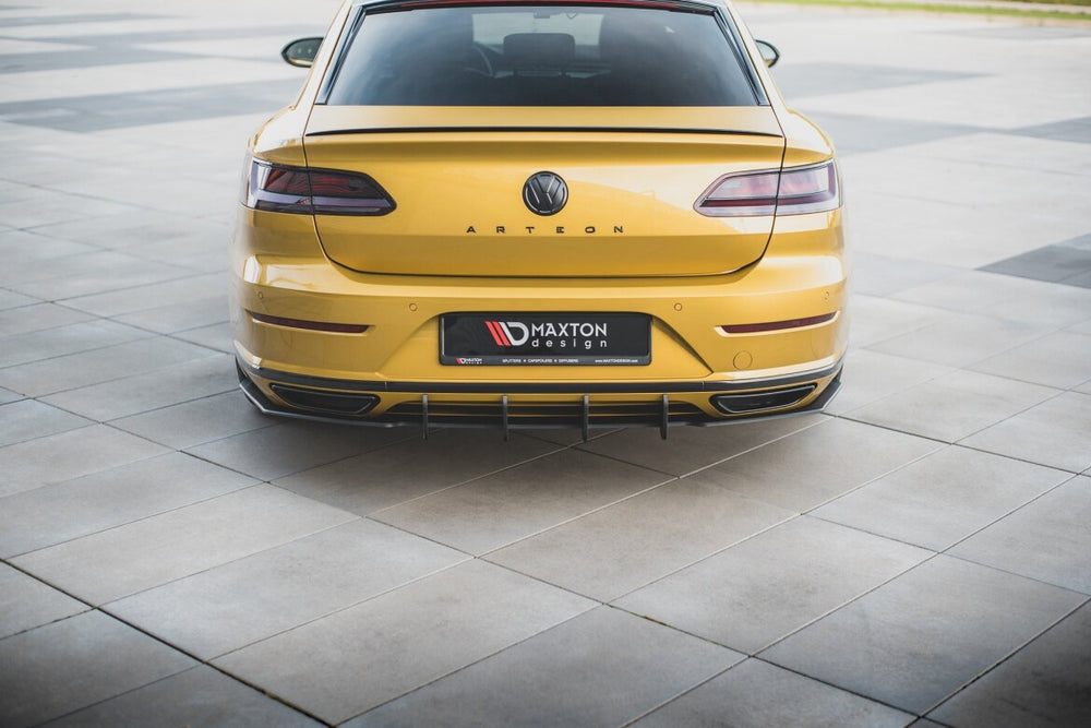 Maxton Parts - Heckansatz Diffusor passend für VW Arteon R-Line Limousine / Shooting Brake Mk1 schwarz matt