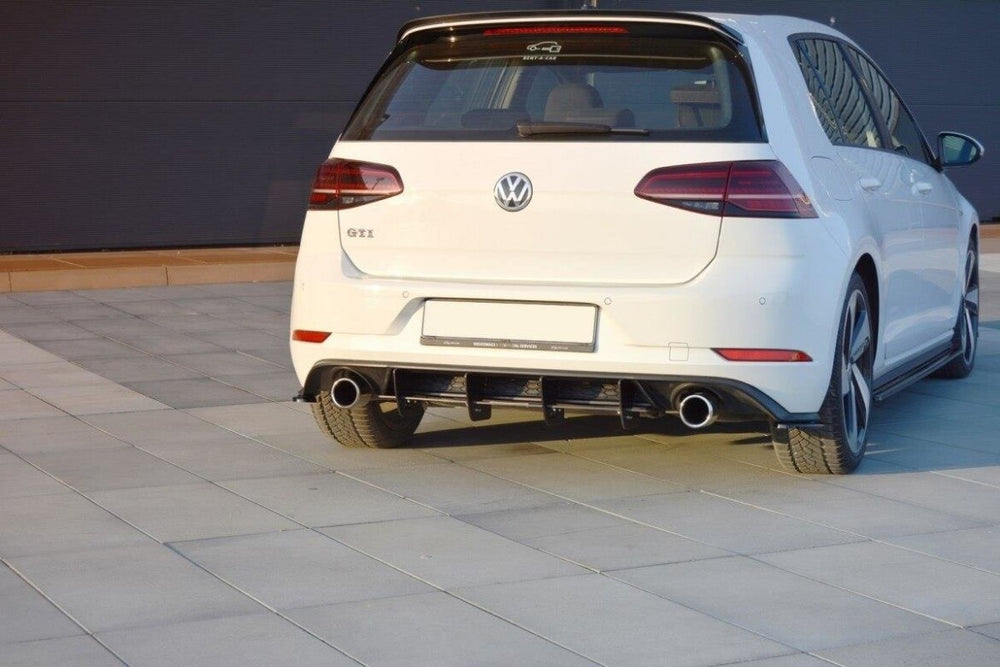 Maxton Parts - Heckansatz Diffusor passend für VW Golf 7 GTI FL schwarz matt