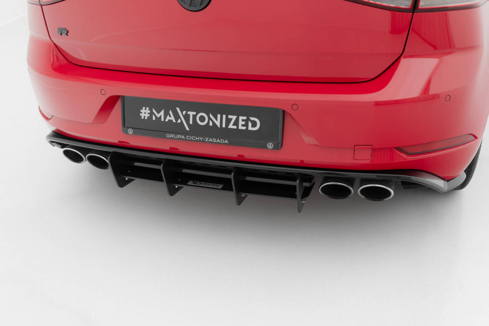 Maxton Parts - Heckansatz Diffusor passend für VW Golf R Mk7 FL schwarz matt
