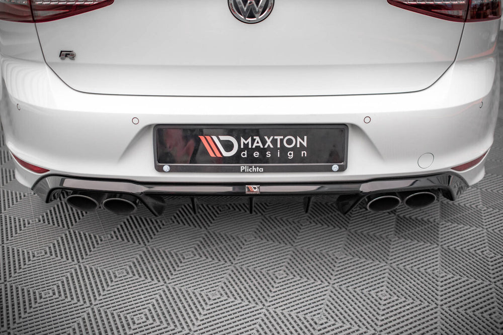 Maxton Parts - Heckansatz Diffusor passend für VW Golf R Mk7 schwarz Hochglanz