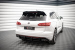 Maxton Parts - Heckansatz Diffusor passend für VW Touareg R-Line Mk3 schwarz-rot