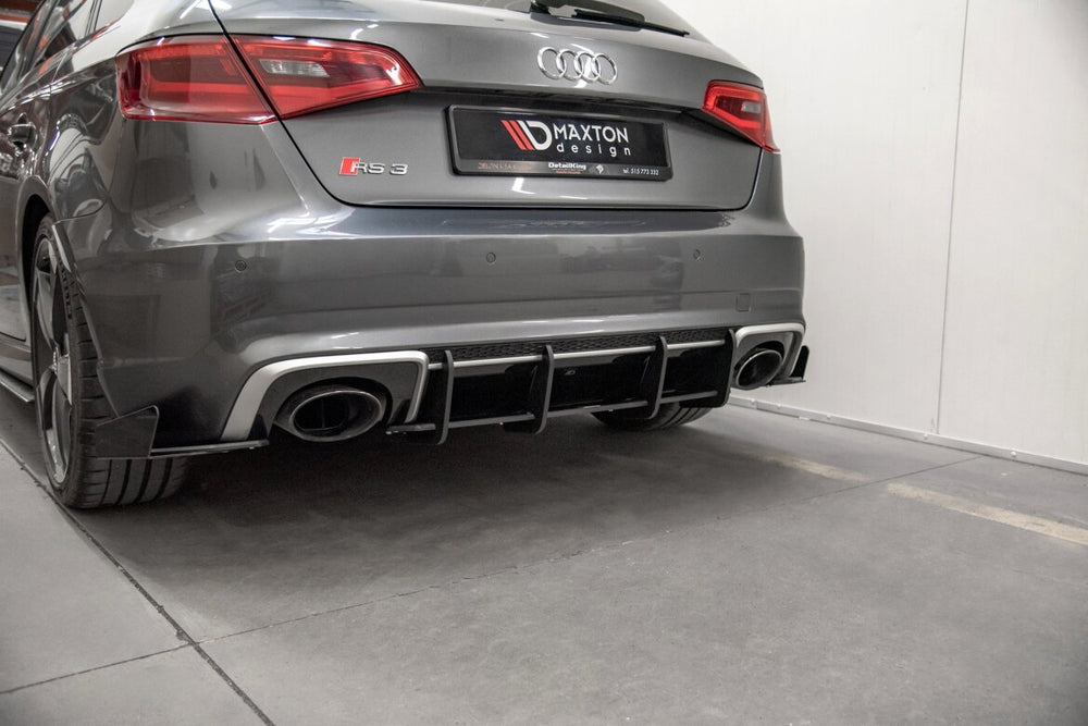 Maxton Parts - Heckansatz Diffusor V.1 passend für Audi RS3 8V Sportback schwarz matt