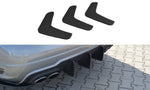 Maxton Parts - Heckansatz Diffusor V.1 passend für Mercedes C W204 AMG-Line (FL) schwarz matt