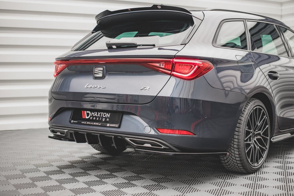 Maxton Parts - Heckansatz Diffusor V.1 passend für Seat Leon FR ST Mk4 schwarz Hochglanz