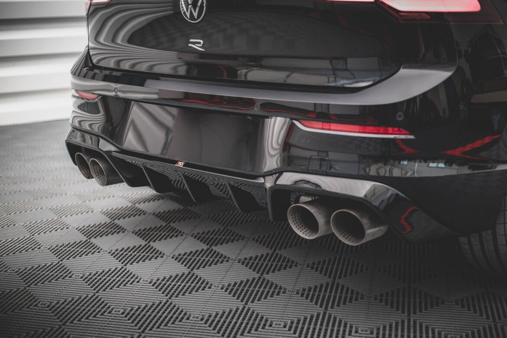 Maxton Parts - Heckansatz Diffusor V.1 passend für VW Golf R Hatchback Mk8 FL schwarz Hochglanz