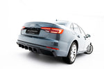Maxton Parts - Heckansatz Diffusor V.2 passend für Audi A4 S-Line Limousine / Avant B9 schwarz Hochglanz
