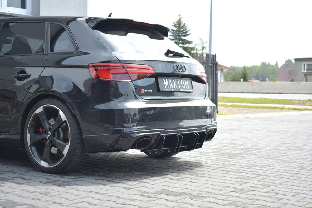 Maxton Parts - Heckansatz Diffusor V.2 passend für Audi RS3 8V FL Sportback schwarz matt