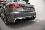 Maxton Parts - Heckansatz Diffusor V.2 passend für Audi RS3 8V Sportback schwarz matt