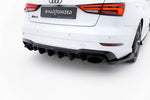 Maxton Parts - Heckansatz Diffusor V.2 passend für Audi RS3 Limousine 8V FL schwarz Hochglanz