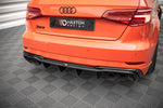 Maxton Parts - Heckansatz Diffusor V.2 passend für Audi RS3 Sportback 8V FL schwarz Hochglanz