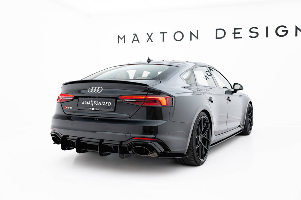 Maxton Parts - Heckansatz Diffusor V.2 passend für Audi RS5 Coupe / Sportback F5 schwarz matt