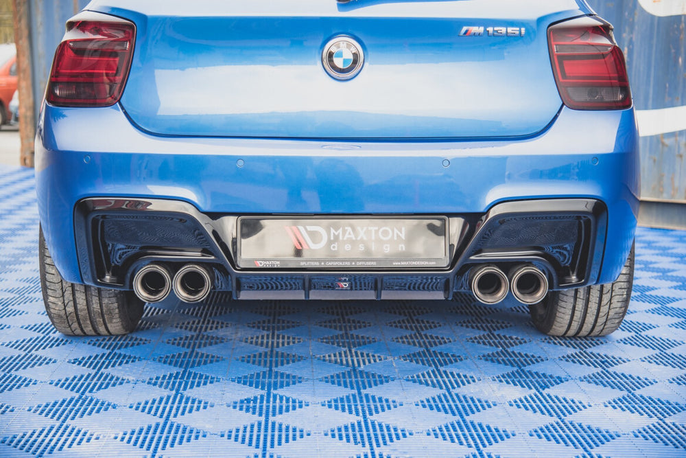 Maxton Parts - Heckansatz Diffusor V.2 passend für BMW M135i F20 schwarz Hochglanz