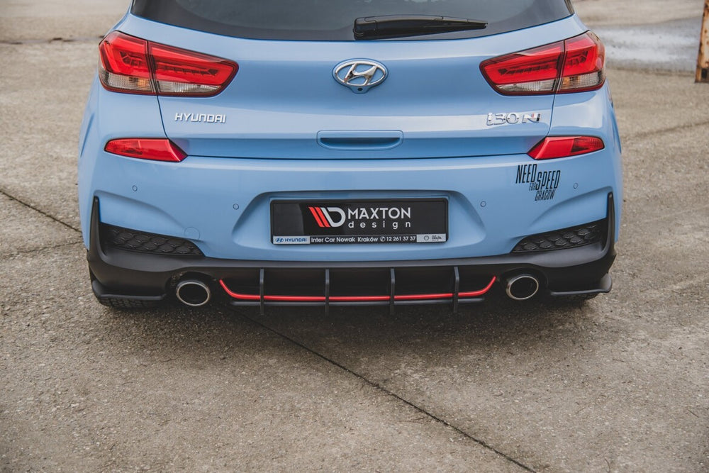 Maxton Parts - Heckansatz Diffusor V.2 passend für Hyundai I30 N Mk3 Hatchback schwarz matt